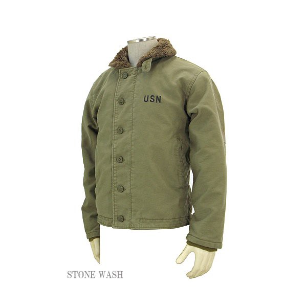 アメリカ軍 N-1 デッキジャケット 32 XSサイズ ストーンウォッシュ加工 JJ105YNW S カーキ レプリカ 米軍 ミリタリーウェア |b04の通販は