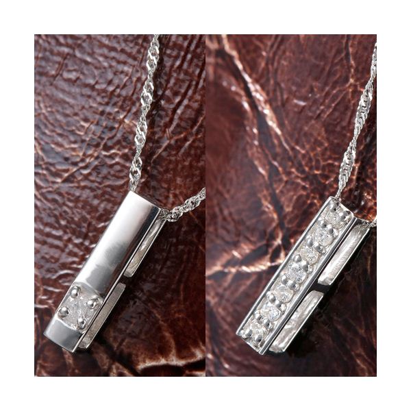 0.1ct　純プラチダイヤモンドリバーシブルペンダント/ネックレス【メーカー直送】代引き・銀行振込前払い不可・同梱不可の通販は