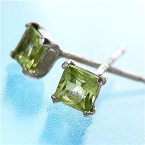K18WG オリーブグリーンペリドットピアス 188786【メーカー直送】代引き・銀行振込前払い不可・同梱不可の通販は