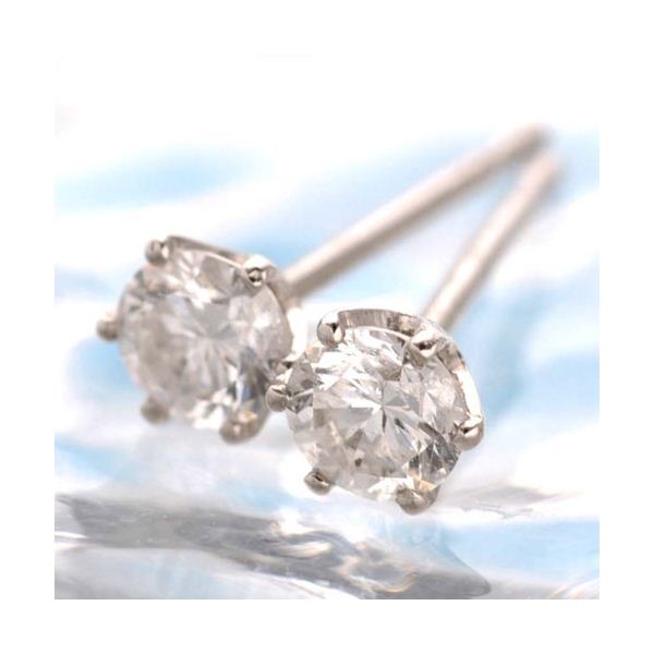 Pt900 計0.2ct一粒ダイヤモンドピアス（プラチナ）24820【メーカー直送】代引き・銀行振込前払い不可・同梱不可の通販は