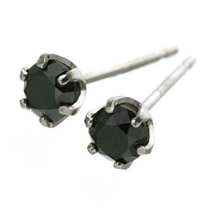 PT900 計0.4ctブラックダイヤモンドピアス（プラチナ）161923【メーカー直送】代引き・銀行振込前払い不可・同梱不可の通販は