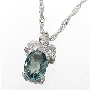 K18WG0.3ct アレキサンドライト ダイヤモンドペンダント/ネックレス