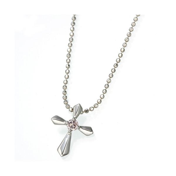 K18WG（ホワイトゴールド） ピンクダイヤ クロスペンダント【メーカー直送】代引き・銀行振込前払い不可・同梱不可の通販は