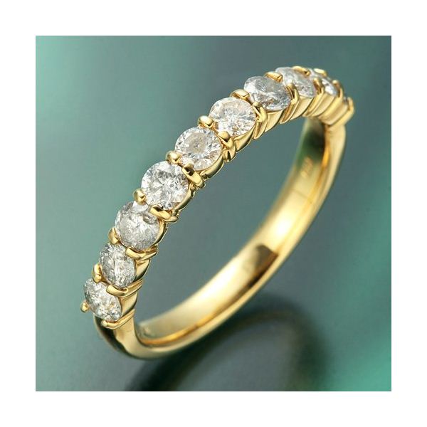 K18YG（イエローゴールド） ダイヤリング 指輪 1.0ctエタニティリング 19号【メーカー直送】代引き・銀行振込前払い不可・同梱不可の通販は