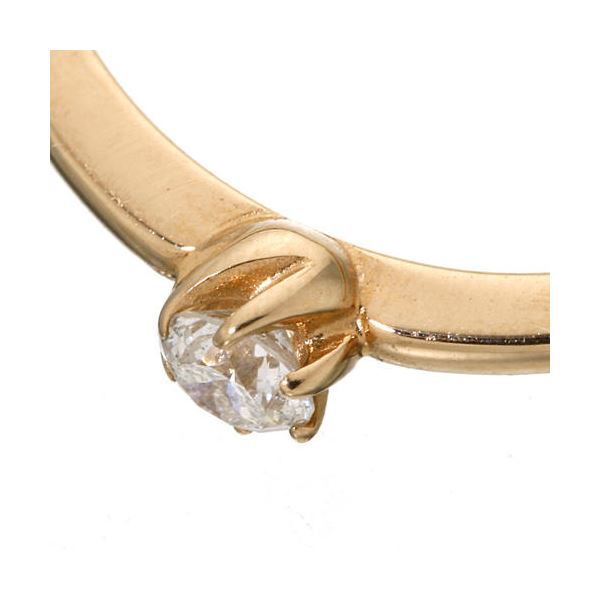 K18 ダイヤリング 指輪 シューリング ピンクゴールド 7号【メーカー