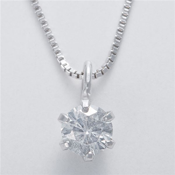 K18WG 0.1ctダイヤモンドペンダント/ネックレス ベネチアンチェーン（鑑定書付き）【メーカー直送】代引き・銀行振込前払い不可・同梱不可の通販は