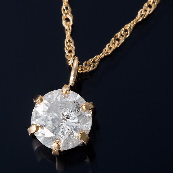 K18 0.3ctダイヤモンドペンダント/ネックレス スクリューチェーン（鑑別書付き）【メーカー直送】代引き・銀行振込前払い不可・同梱不可の通販は