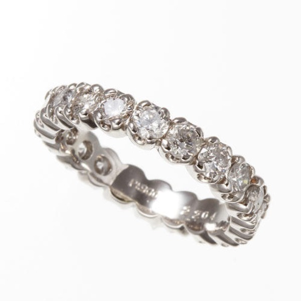 Pt計2.0ctダイヤフルエタニティリング 指輪 8号【メーカー直送】代引き・銀行振込前払い不可・同梱不可の通販は 103,786円