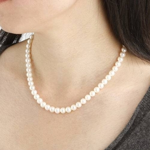 ノリノリノリ【テリ花珠級✨美品】あこや真珠 ネックレス 7.0-7.5mm テリ花珠級✨美品】あこや真珠 ネックレス 7.0-7.5mm SILVER刻印