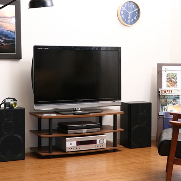 テレビ台 テレビボード 約幅90cm ブラウン 収納棚 脚付き オープンラック リビング ダイニング インテリア家具 |b04の通販は