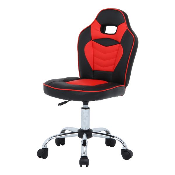 子供用 レーシングチェア パソコンチェア 約幅50×奥行50×高さ82.5〜90cm レッド 高さ調整 キャスター付き 組立品 勉強部屋 |b04の通販は 7,691円