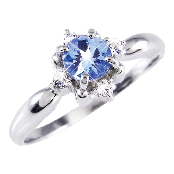 タンザナイト&ダイヤリング 指輪 9号【メーカー直送】代引き・銀行振込前払い不可・同梱不可の通販は