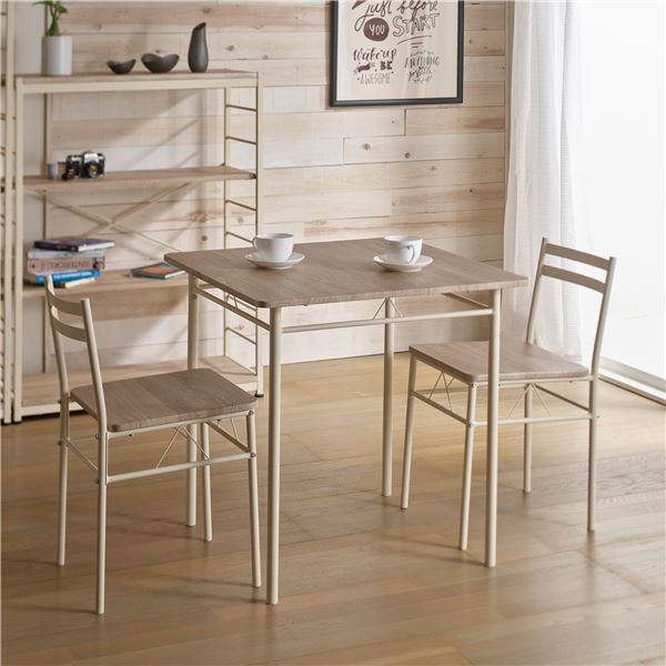 ダイニング3点セット （ナチュラル） ダイニングセット ダイニングテーブル ダイニングチェア ビンテージ調 おしゃれ 組立品 |b04の通販は 10,630円