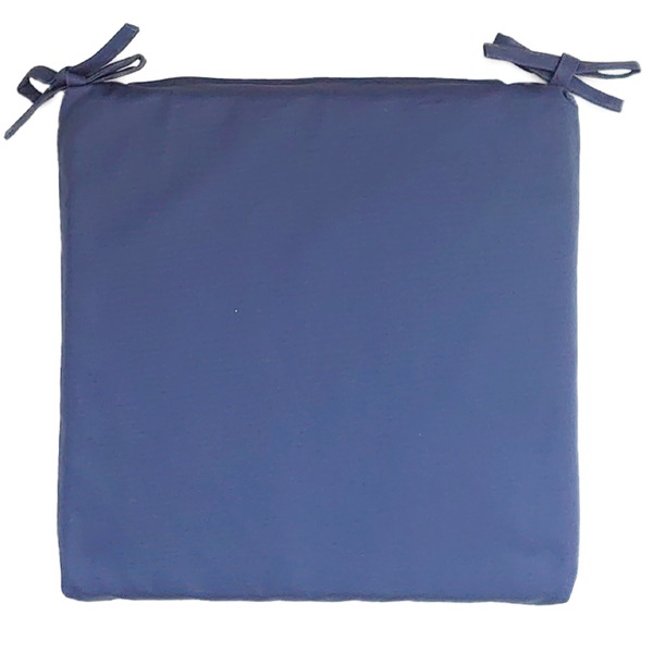 低反発 椅子クッション 38×38×4cm ブルーオックス 無地 綿100％ カバー付き シートクッション ひも付き リビング ダイニング【メーカー直送】代引き・銀行振込前払い不可・同梱不可の通販は 4,754円