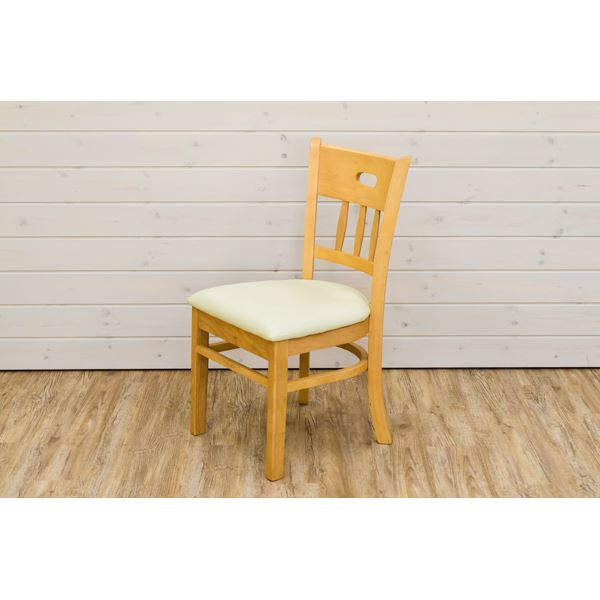 ダイニングチェア/リビングチェア (同色2脚セット) ライトブラウン 『KALMIA』 座面高：43cm 張地：合成皮革(合皮) (完成品) |b04の通販は