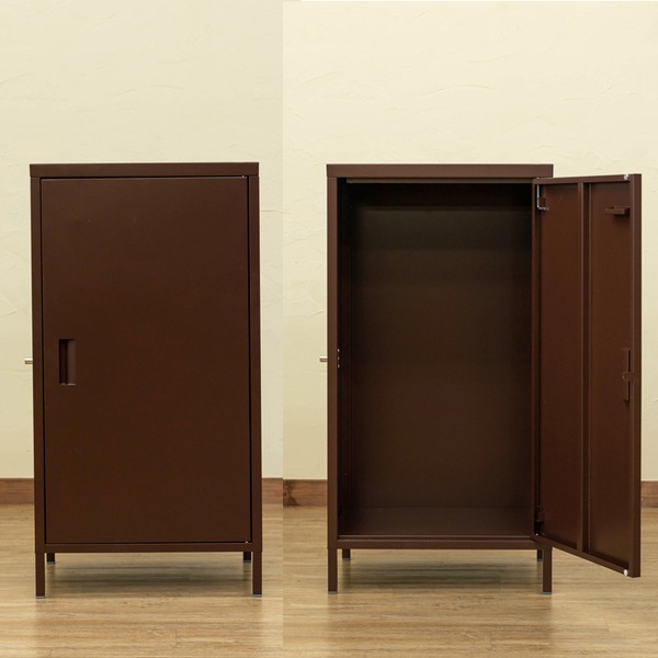 宅配ボックス 約幅52cm ハイタイプ ブラウン 大容量 鍵2個 スペアキー含む 盗難防止用ワイヤー付 スチール 組立品 玄関 配達物 |b04の通販は