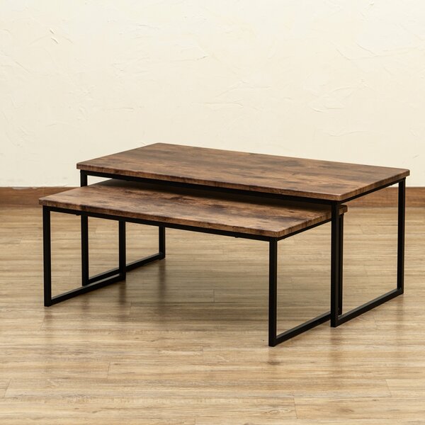 センターテーブル 大小2点セット ヴィンテージブラウン 組立品 |b04の通販は 13,937円