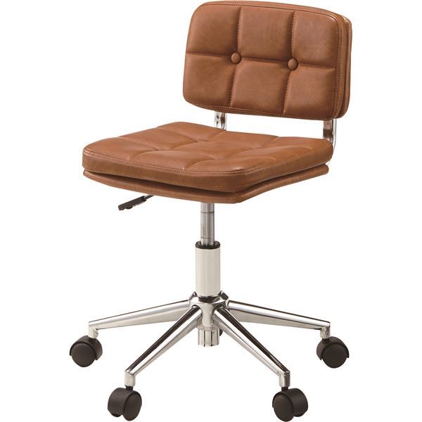 パーソナルチェア デスクチェア 幅40cm ブラウン 2脚セット キャスター 昇降式 スチール ソフトレザー 合皮 リビング 在宅ワーク |b04の通販は 16,989円