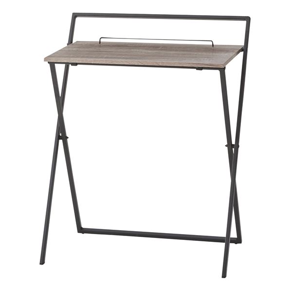 パソコンデスク ワークデスク 幅64cm ブラック スチールフレーム 木目調 フォールディングデスク リビング 在宅ワーク ゲーム |b04の通販は 9,086円