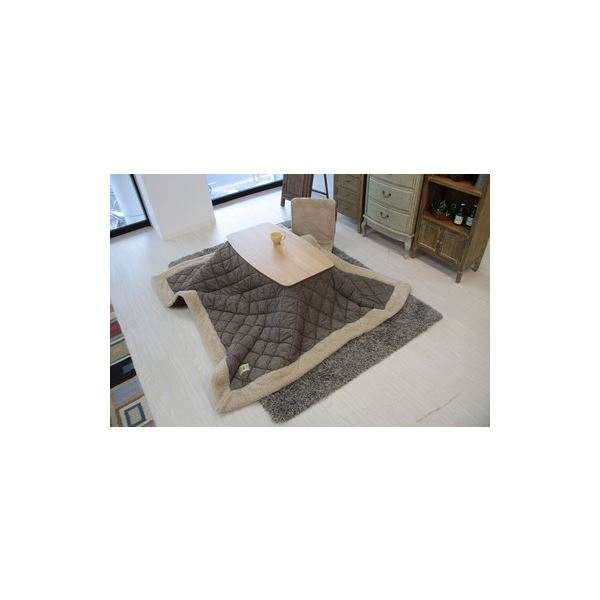 こたつ 約幅90cm ナチュラル 天然木 ラバーウッド こたつテーブル