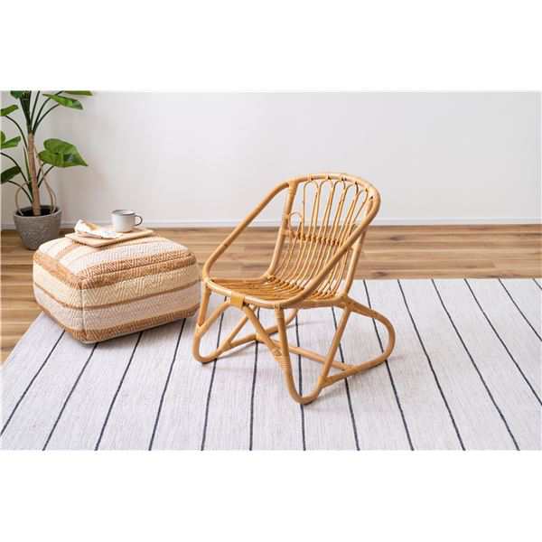 ラタンチェア 約W50×D58×H65cm ナチュラル 完成品【メーカー直送】代引き・銀行振込前払い不可・同梱不可の通販は