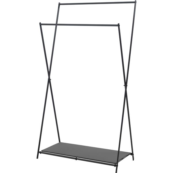 ハンガーラック 約幅86cm ダークグレー 折りたたみ式 スチール フォールディングハンガー リビング 収納家具 組立式【メーカー直送】代引き・銀行振込前払い不可・同梱不可 7,706円