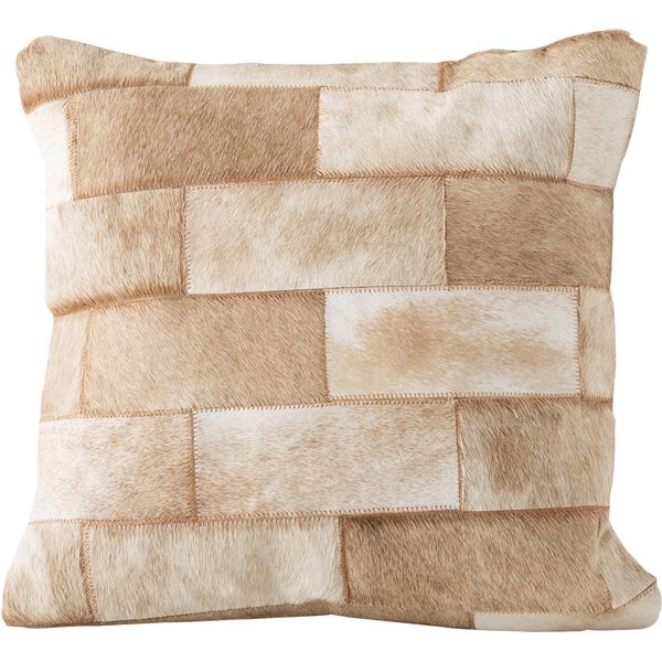 クッション 約幅45×奥行45×高さ16cm ベージュ 本革 コットン 綿 インド パッチワーク リビング ソファ インテリア雑貨【メーカー直送】代引き・銀行振込前払い不可・同梱不可の通販は