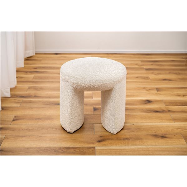 スツール ホワイト （約W47×D47×H46cm） 完成品【メーカー直送】代引き・銀行振込前払い不可・同梱不可