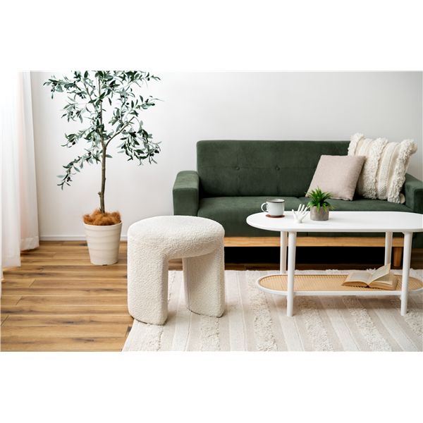 スツール ホワイト （約W47×D47×H46cm） 完成品【メーカー直送】代引き・銀行振込前払い不可・同梱不可