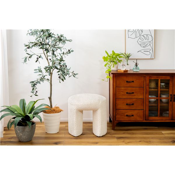 スツール ホワイト （約W47×D47×H46cm） 完成品【メーカー直送】代引き・銀行振込前払い不可・同梱不可