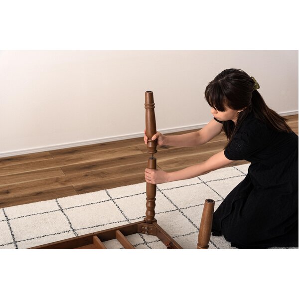 2WAYコタツ 約W105×D60×H40/70cm ブラウン 継脚式 組立式【メーカー直送】代引き・銀行振込前払い不可・同梱不可 2WAYコタツ 約W105×D60×H40/70cm ブラウン 継脚式 組立式【メーカー