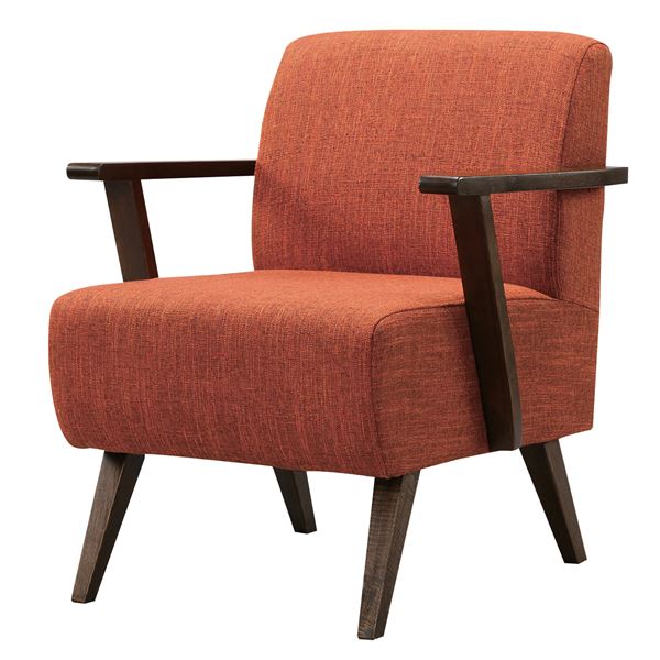 パーソナルチェア ソファー 幅61cm 1人掛け ブラウン 木製 肘付き モティ リビング ダイニング プレゼント |b04の通販は