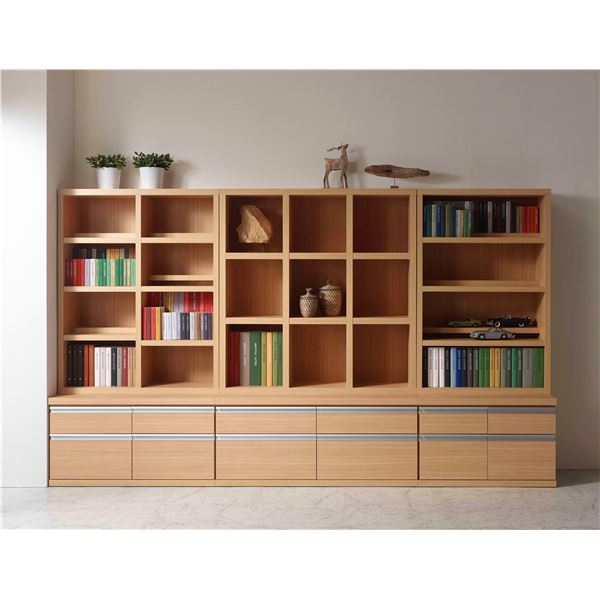 フナモコ コミックシェルフ ロータイプ (幅75×114cm) ホワイトウッド CBS-76L |b04 その他収納家具