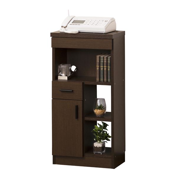 ルーター収納40（W40×D26.5×H80cm） ブラウン 【完成品】 ルーター収納40（W40×D26.5×H80cm） ブラウン (完成品) |b04の通販