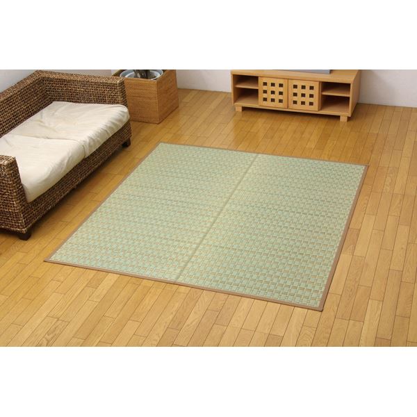 掛川織 い草 ラグマット (ベージュ 江戸間2畳 約174×174cm) 抗菌 防臭 消臭 調湿機能付き 耐久性抜群 (リビング 和室) |b04の通販は 8,240円