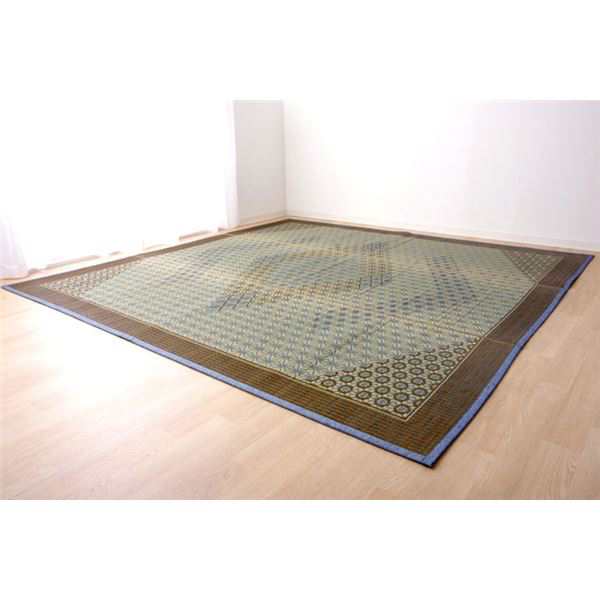 い草 ラグマット/花ござ (4.5畳 グレー 江戸間4.5畳 約261×261cm) 裏：不織布 防滑 抗菌 防臭 消臭 調湿 日本製 (リビング) |b04の通販は 33,598円