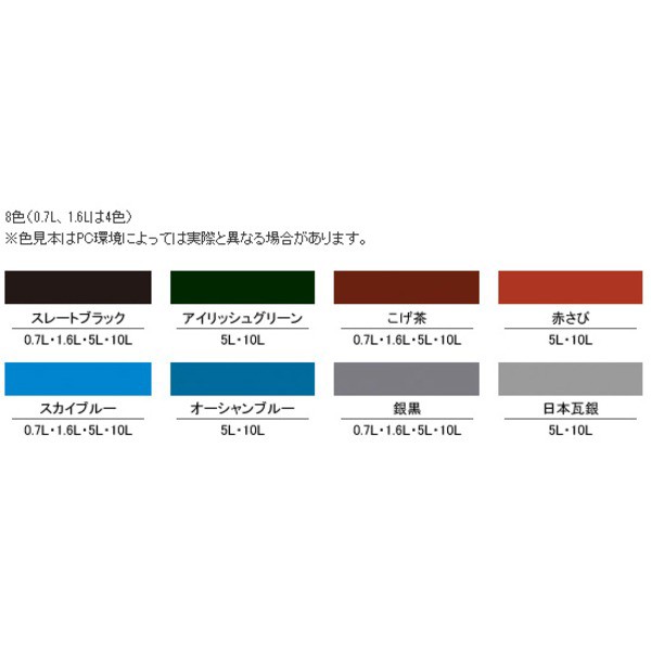 アサヒペン 水性屋根用遮熱塗料 10L 赤さび - 塗料、塗装