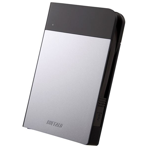 バッファロー ICカード対応MILスペック 耐衝撃ボディー防雨防塵ポータブルHDD 2TB シルバー HD-PZN2.0U3-S |b04の通販は