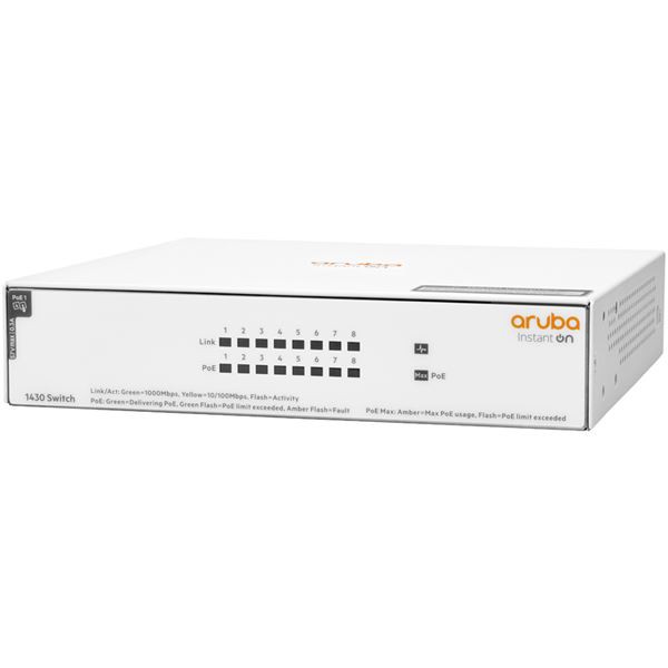 HP(Enterprise) Aruba Instant On 1430 8G Class4 PoE 64W Switch R8R46A#ACF |b04