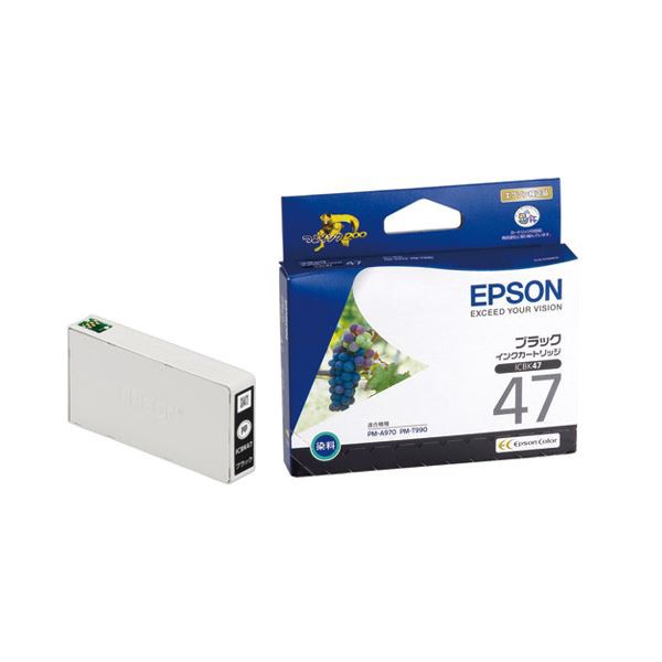 （まとめ） エプソン EPSON インクカートリッジ ブラック ICBK47 1個 (×4セット) |b04の通販は 6,043円
