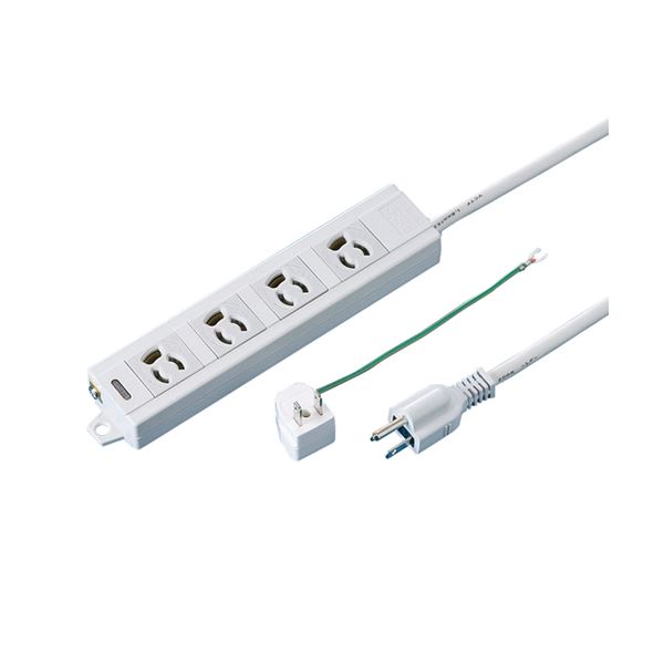 （まとめ） TANOSEE OAタップ 抜け止め 通電ランプ・マグネット付 3P・4個口 5.0m 1個 (×2セット) |b04の通販は 7,492円