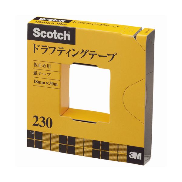 （まとめ） 3M スコッチ ドラフティングテープ 230 大巻 18mm×30m 230-3-18 1巻 (×5セット) |b04の通販は 6,339円
