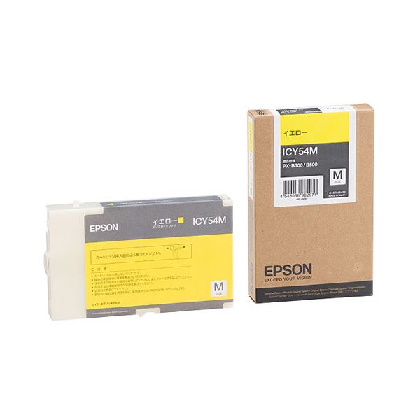 （まとめ） エプソン EPSON インクカートリッジ イエロー Mサイズ ICY54M 1個 (×3セット) |b04の通販は