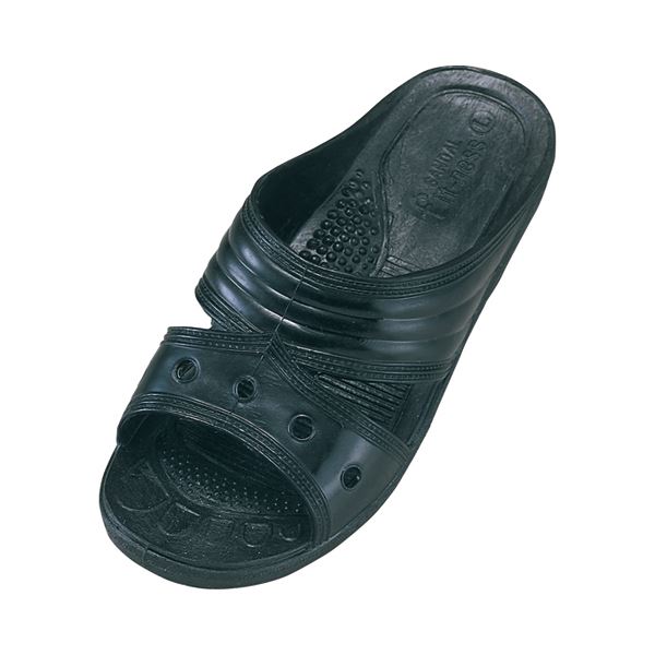 (まとめ) オーミケンシ 業務用フィッティングサンダル L ブラック 1足 (×5セット) |b04の通販は