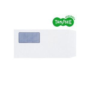 TANOSEE 窓付封筒 裏地紋付 長3 80g/m2 ホワイト 業務用パック 1箱(1000枚) |b04の通販は