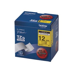 ブラザー BROTHER ピータッチ TZeテープ ラミネートテープ 12mm 黄/黒文字 業務用パック TZE-631V 1パック(5個) |b04の通販は 6,118円