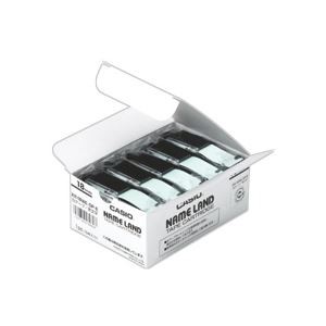 （まとめ） カシオ(CASIO) NAME LAND（ネームランド） スタンダードテープ 18mm 白（黒文字） 5個入×2パック |b04の通販は