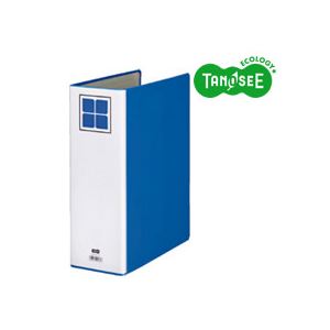 （まとめ）TANOSEE 片開きパイプ式ファイルE A4タテ 80mmとじ 青 10冊 |b04の通販は