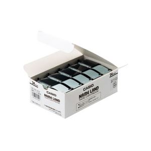 （まとめ） カシオ(CASIO) NAME LAND（ネームランド） スタンダードテープ 24mm 透明（黒文字） 5本入×2パック |b04
