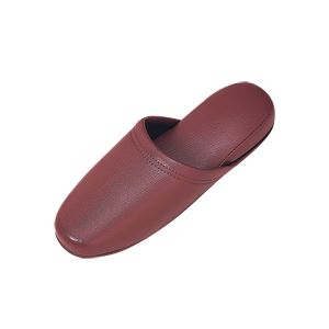 （まとめ）抗菌ビニールレザー調スリッパ ダークワイン 10足 |b04の通販は 7,894円